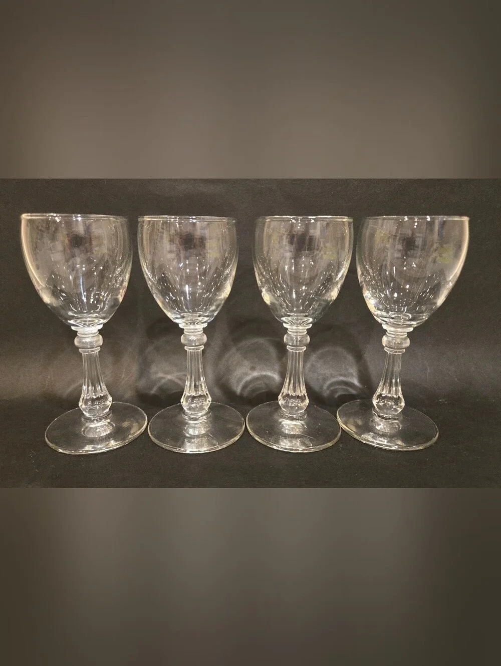 Clear Crystal Stemmed Cordial Glasses - Set of 4